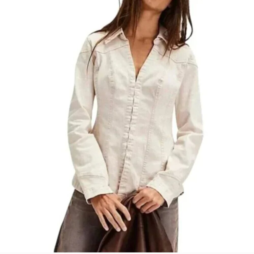 NWOT Free People kenny slim tunic - sandwash